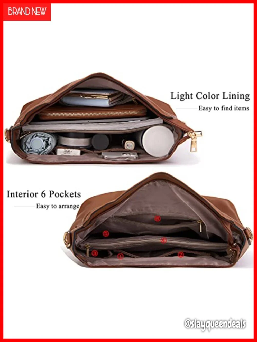 Women's Hobo Crossbody Bag and Wallet Set Synthetic Leather Shoulder Purse